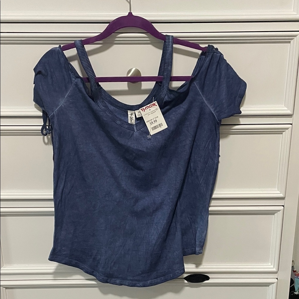 T.J.Maxx Indigo Short Sleeve Top